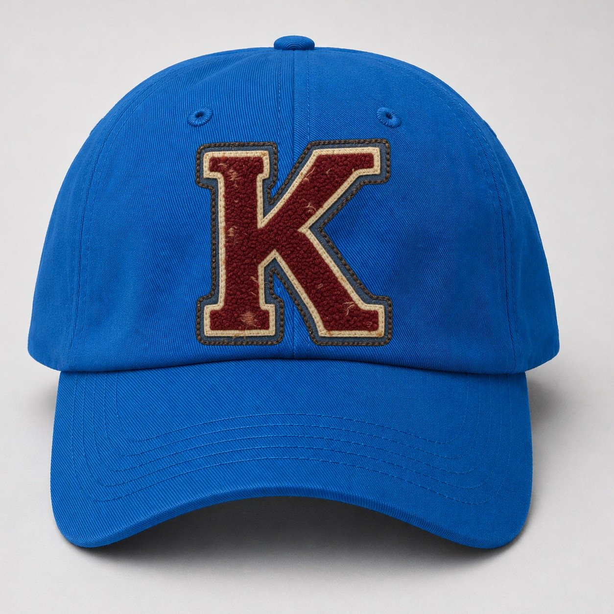 Varsity Chenille K Monogram Baseball Cap – Blue
