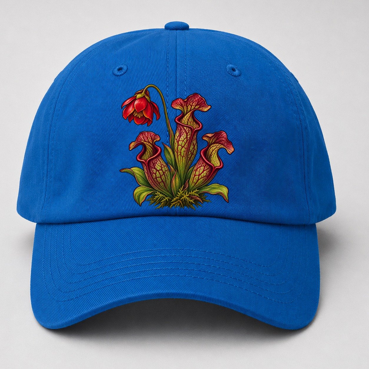 Newfoundland And Labrador Purple Pitcher Plant Canada Cultural Icons Baseball Cap – Blue