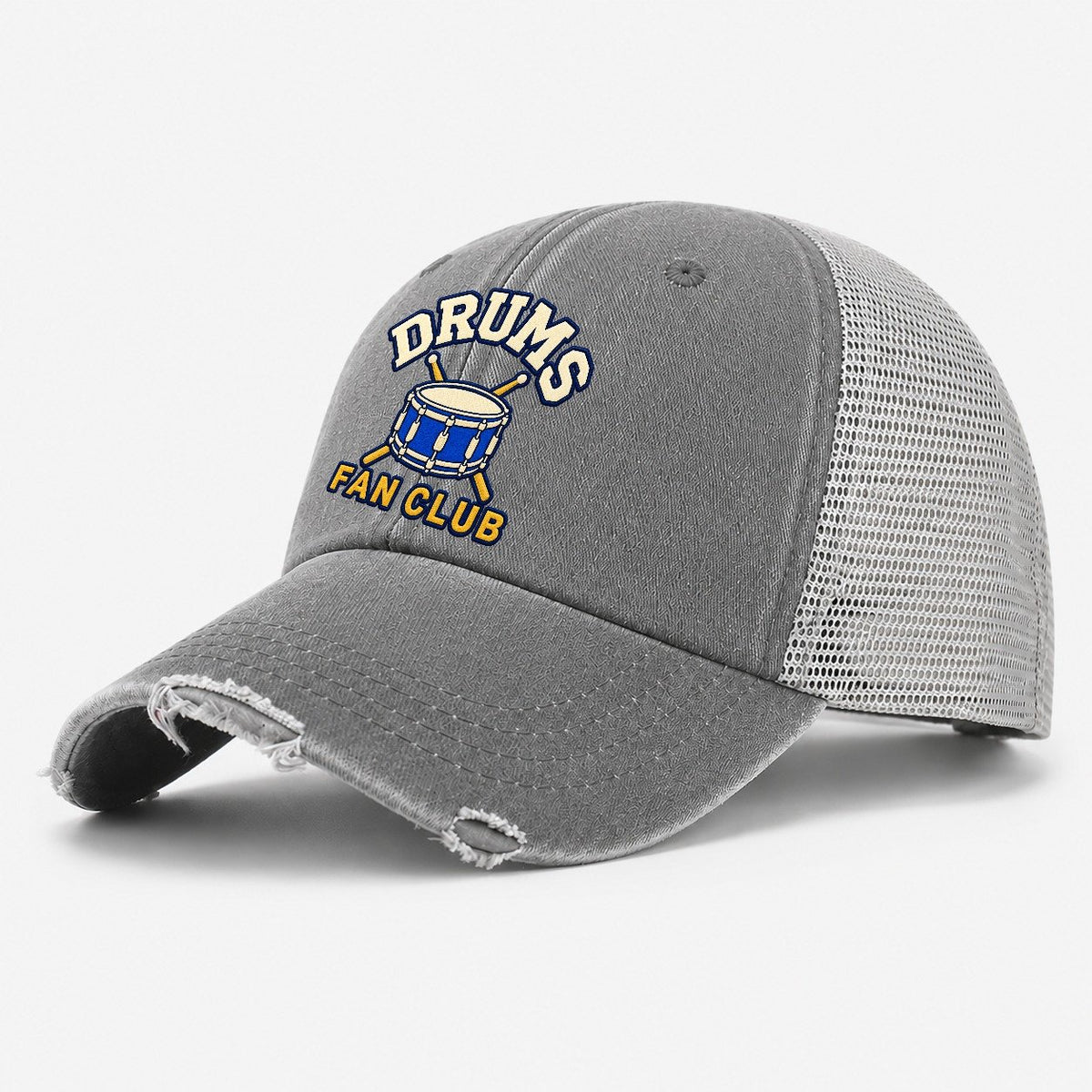 Drums Fan Club Washed Trucker Hat – Grey