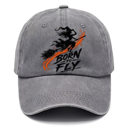 Born To Fly Slogan Witch Magic Classic Cap – Urban Haze