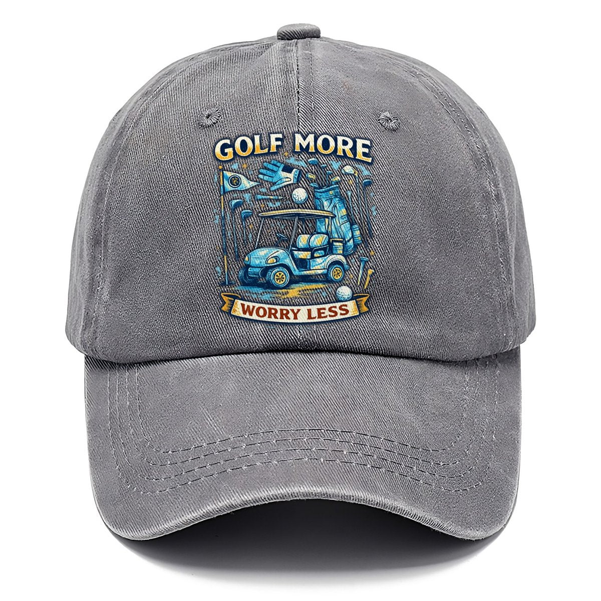 Golf More Worry Less Classic Cap – Urban Haze