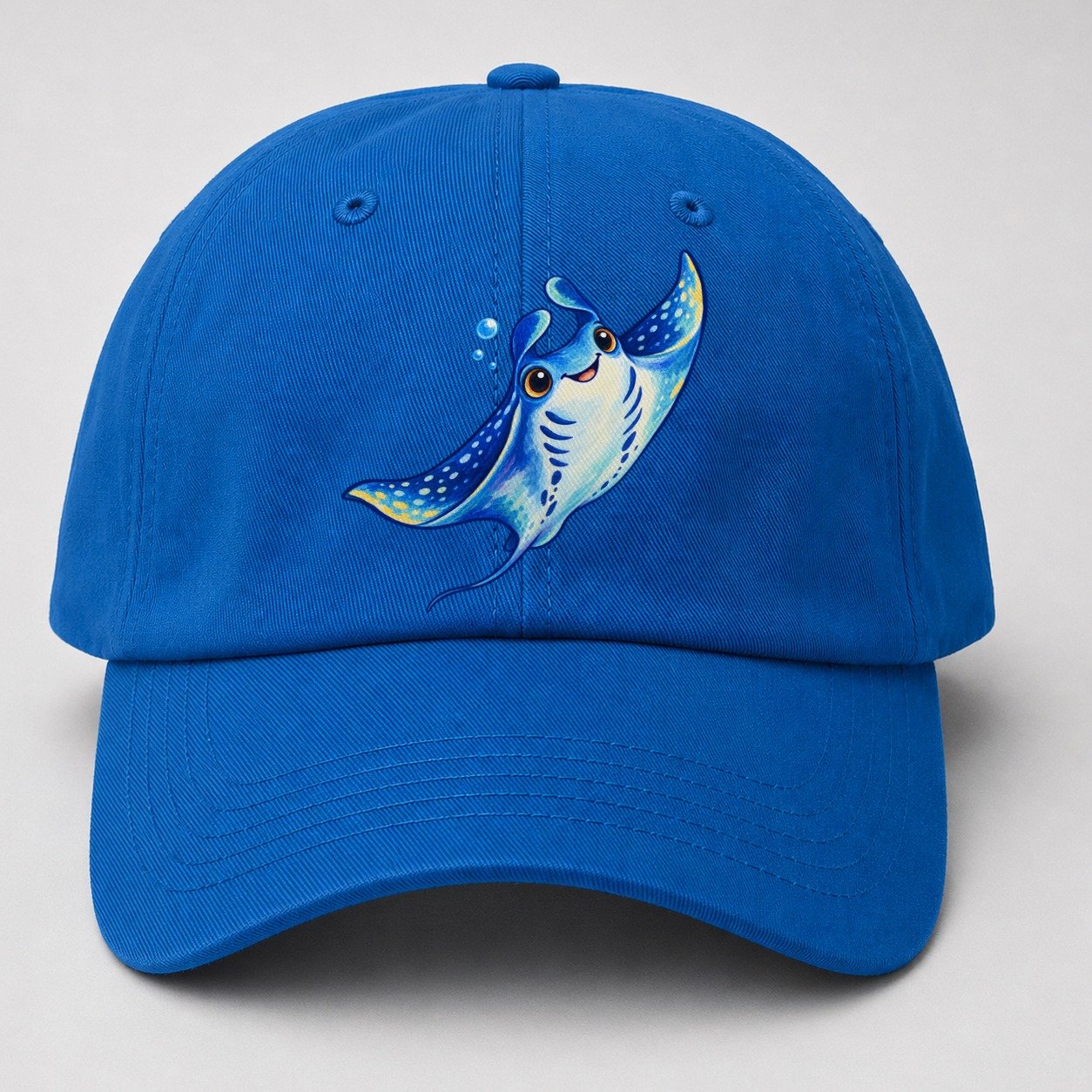 Manta Ray Upward Glide Sea Sprite Baseball Cap – Blue