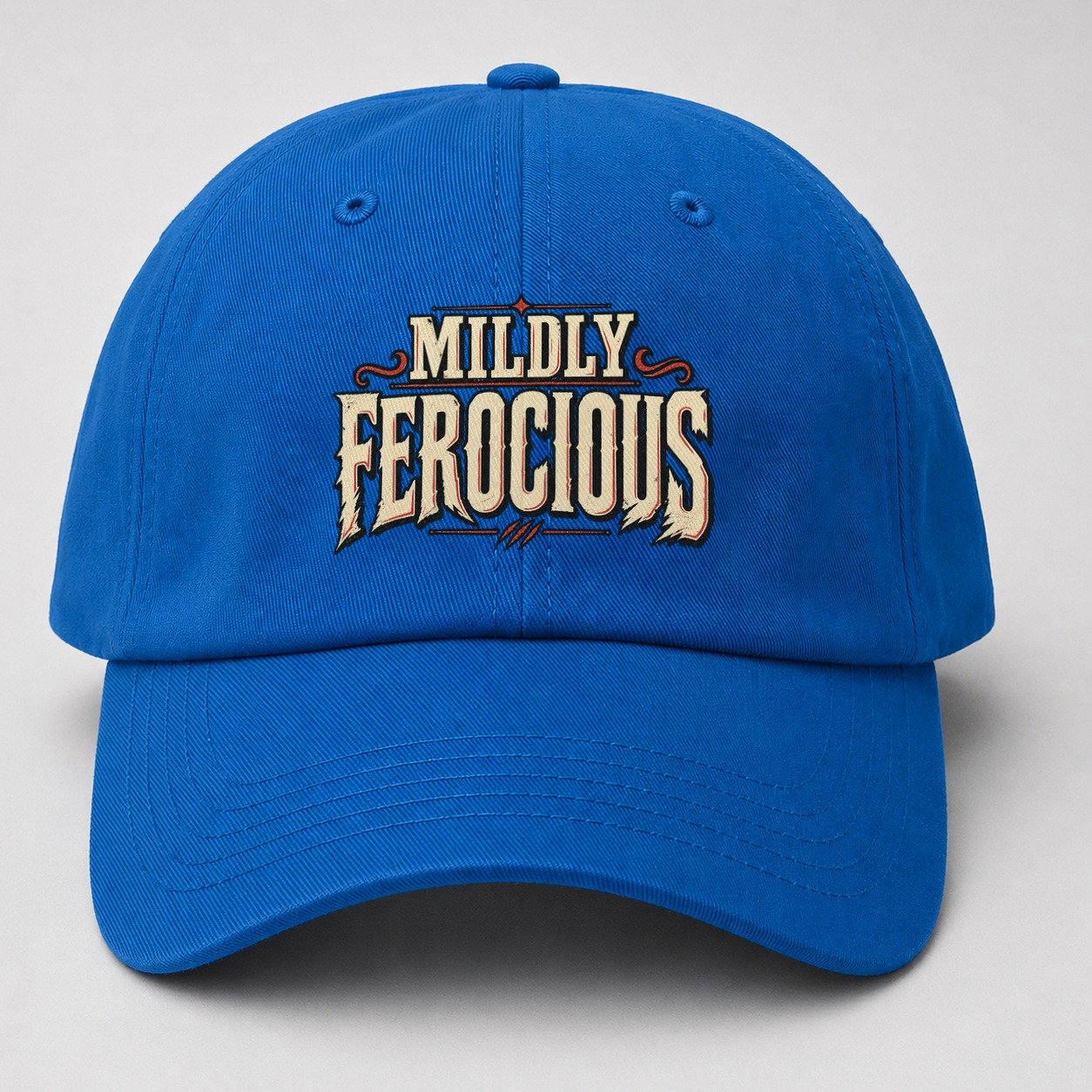 Mildly Ferocious American Wit Baseball Cap – Blue