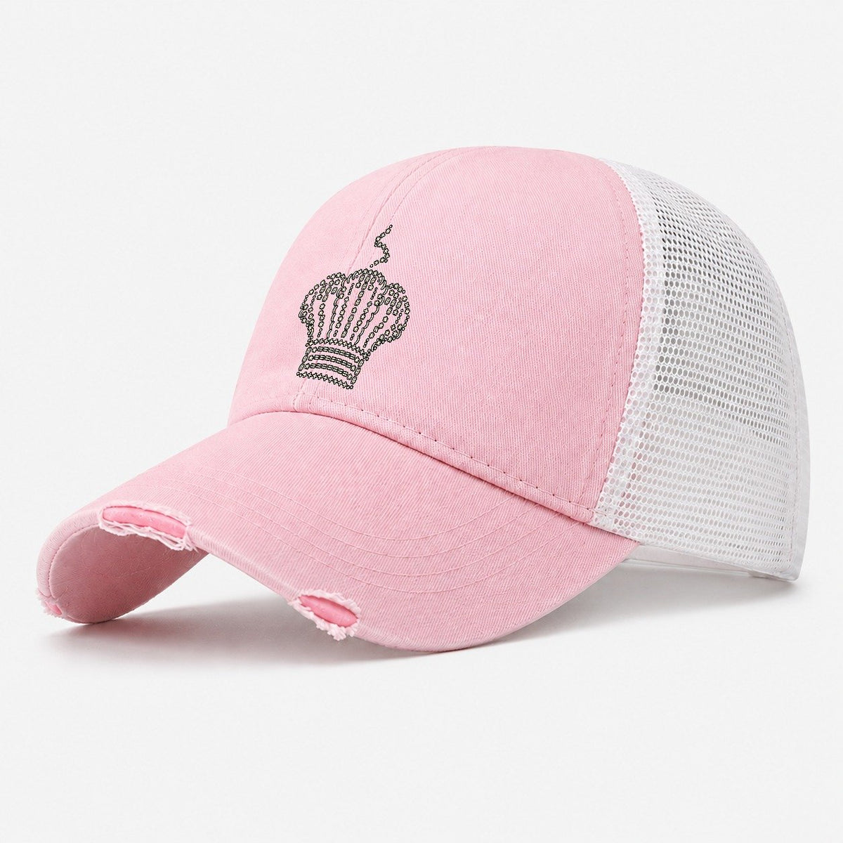 Chef Hat Steam Washed Trucker Hat – Light Pink