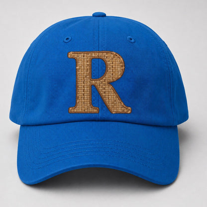 Woven Tweed R Monogram Baseball Cap – Blue