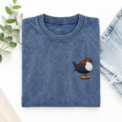 Dipper River Poise Left Chest Vintage T-shirt – Washed Blue