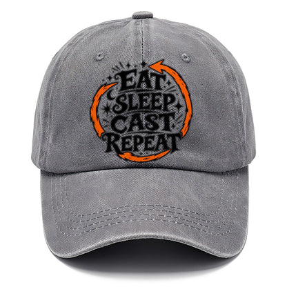 Eat Sleep Cast Repeat Slogan Witch Magic Classic Cap – Urban Haze
