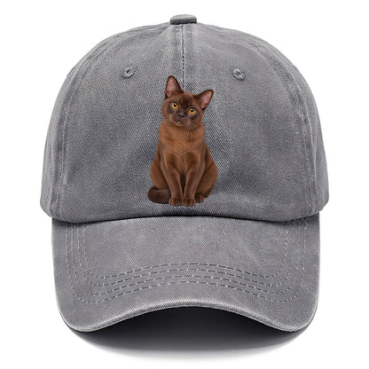 Burmese Seated Portrait Realistic Cat Portrait Classic Cap – Urban Haze