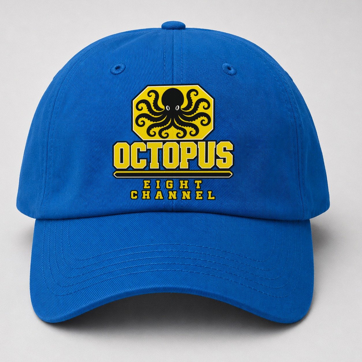 Octopus Eight Channel Heavy Duty Baseball Cap – Blue