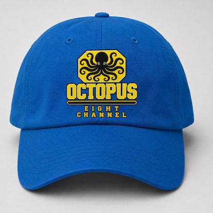 Octopus Eight Channel Heavy Duty Baseball Cap – Blue