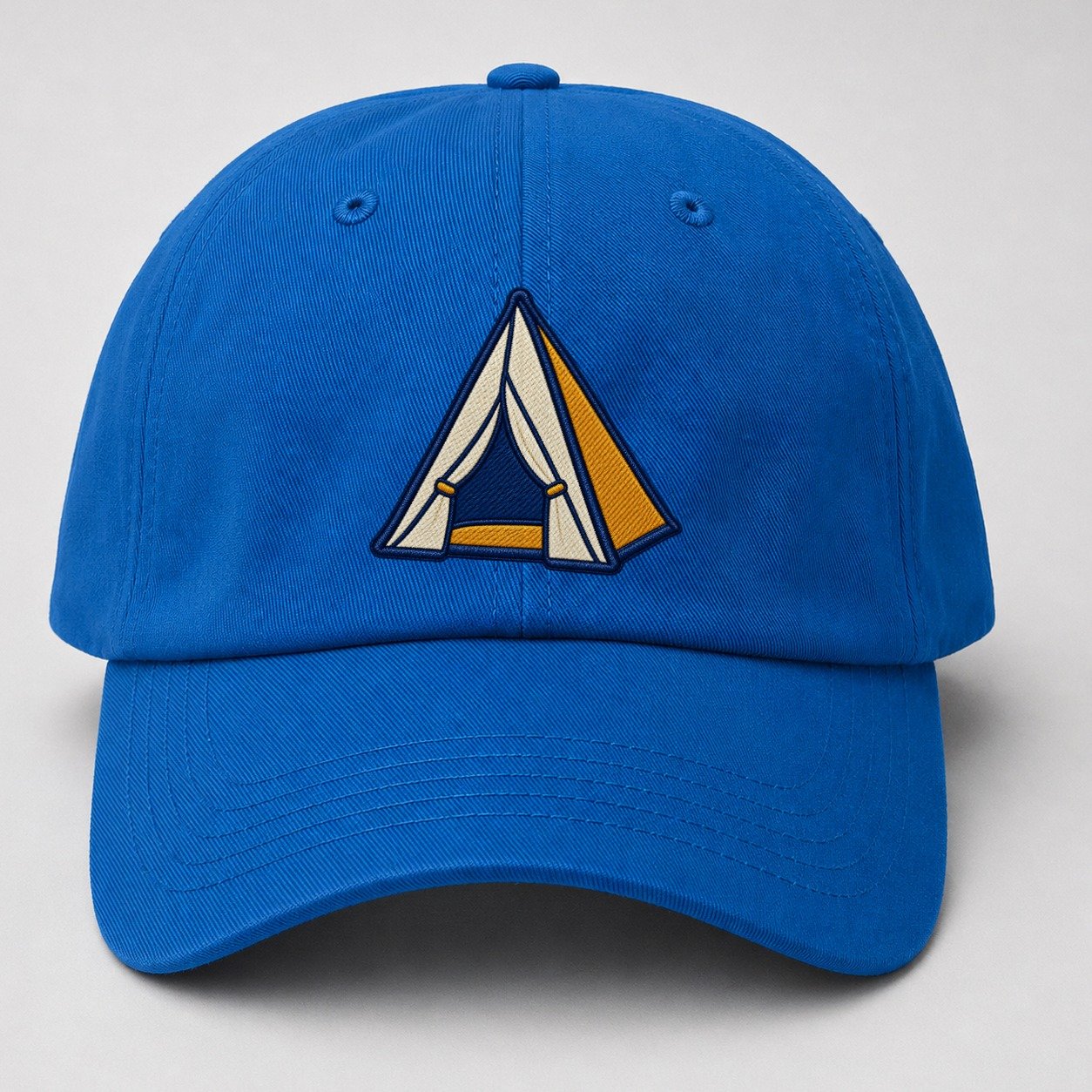 Dome Camping Tent Tiny Solo Marks Baseball Cap – Blue