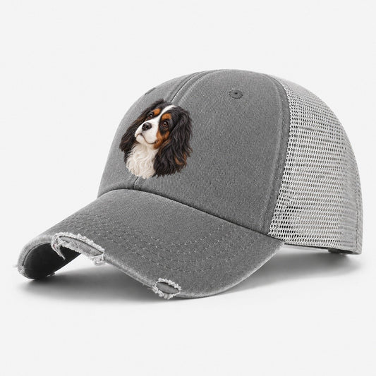 Cavalier Tricolour Smile Pastimes Companions Washed Trucker Hat – Grey