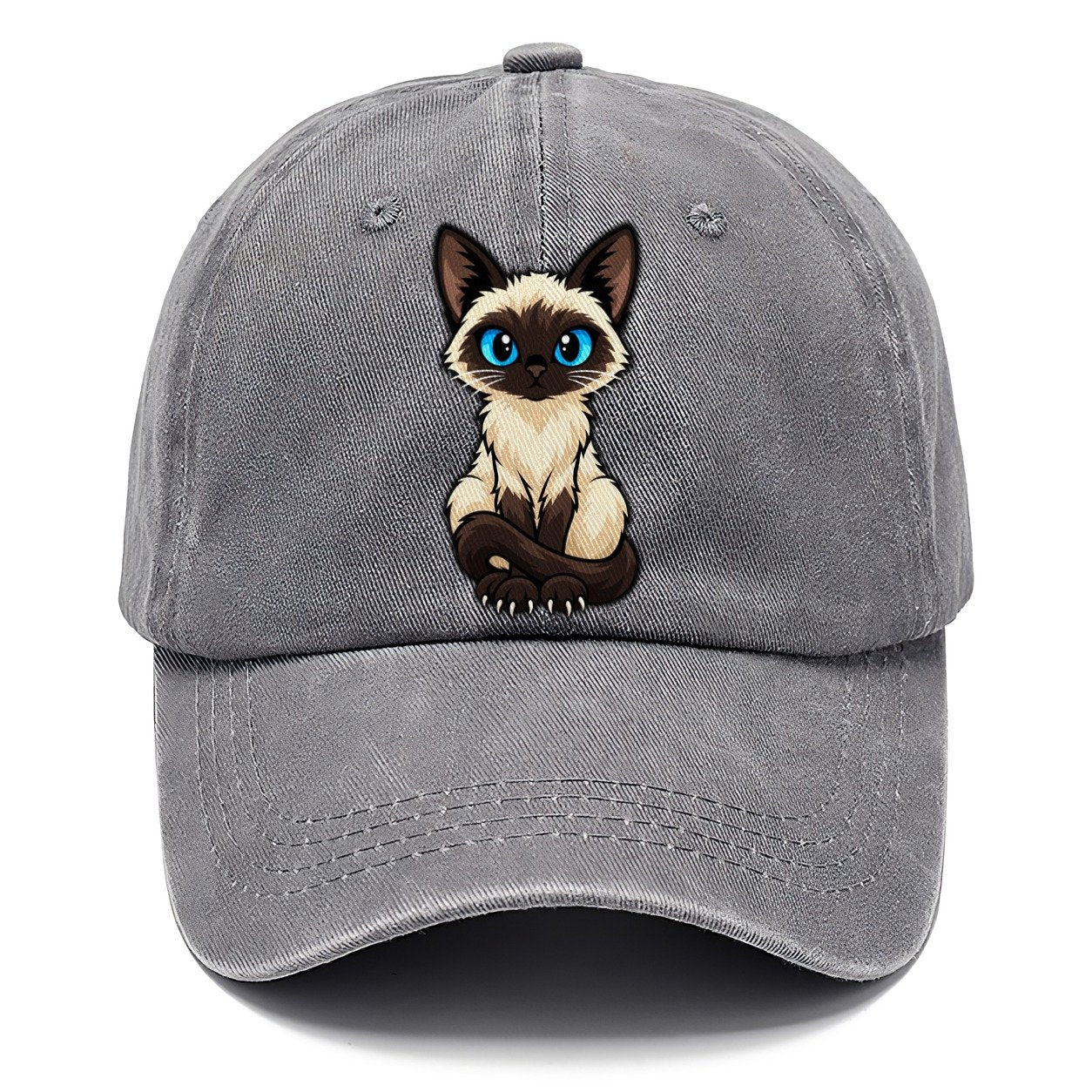 Siamese Sitting Tall Peeking Cats Classic Cap – Urban Haze