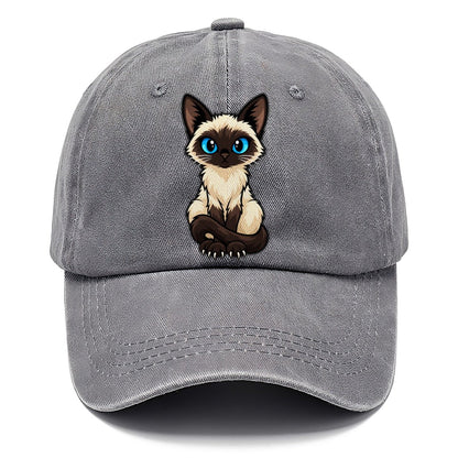 Siamese Sitting Tall Peeking Cats Classic Cap – Urban Haze