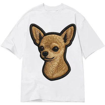 Chihuahua Front Facing Embroidered Portrait 78ceab Classic T-shirt – White