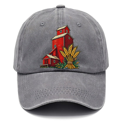 Prairie Grain Elevator And Wheat Sheaf Canada Cultural Icons Classic Cap – Urban Haze