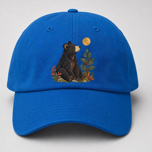 Small Bear Pine Moon Gentle Wild Baseball Cap – Blue