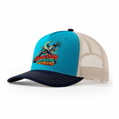 Snare Drum Player Problems Music Instruments Trucker Hat – Teal Navy