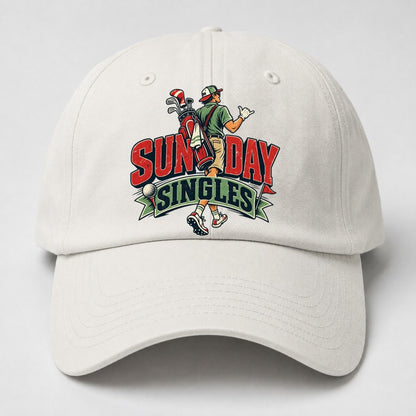 Sunday Singles Golf Life Baseball Cap – Off White