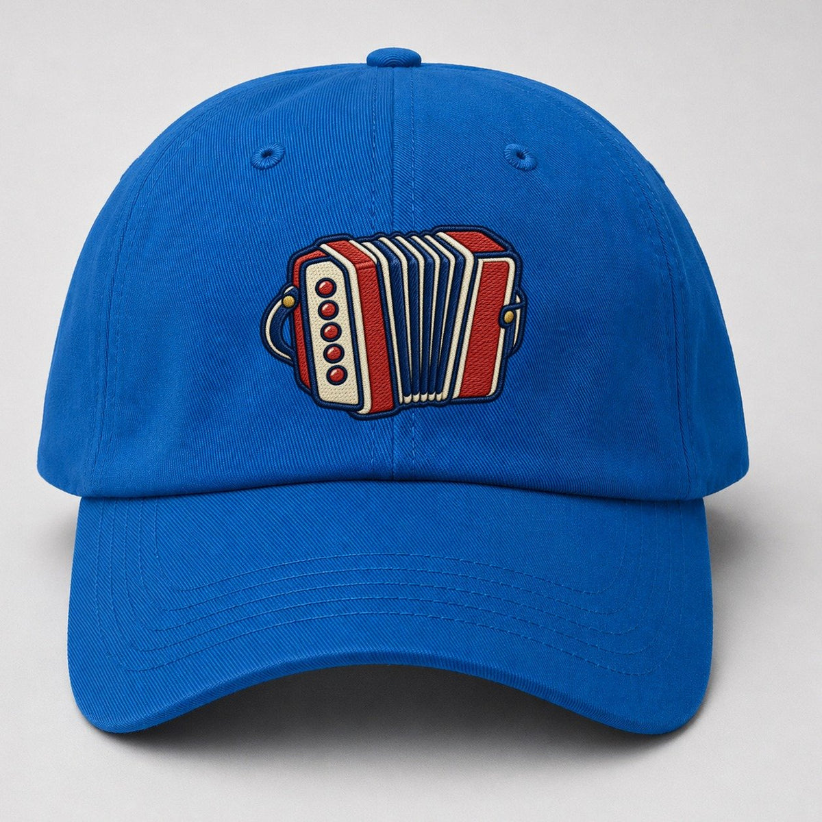 Button Accordion Tiny Solo Marks Baseball Cap – Blue