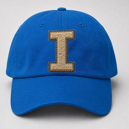 Varsity Chenille I Monogram Baseball Cap – Blue