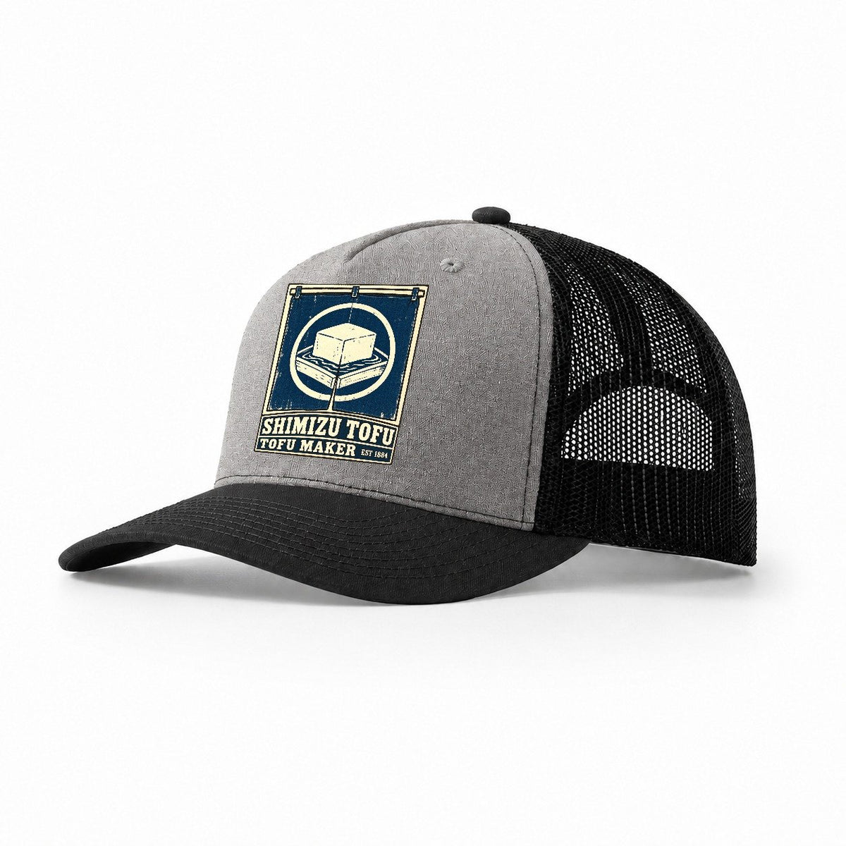 Shimizu Tofu Works Noren Trade Co Trucker Hat – Grey Black