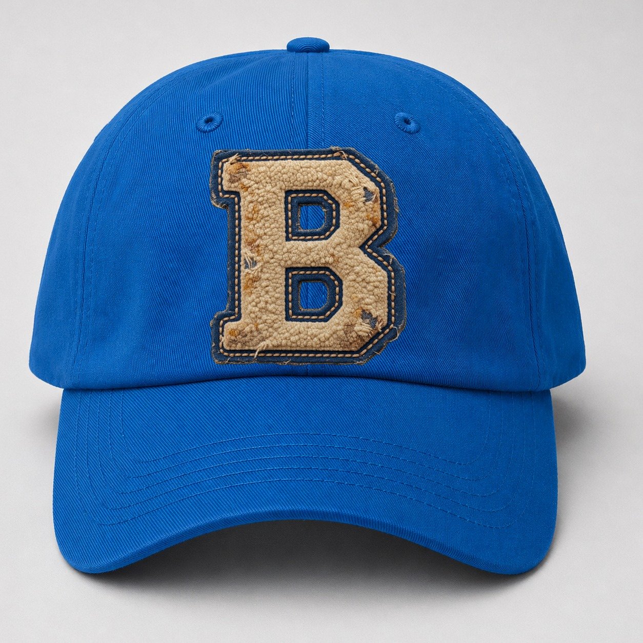 Varsity Chenille B Monogram Baseball Cap – Blue