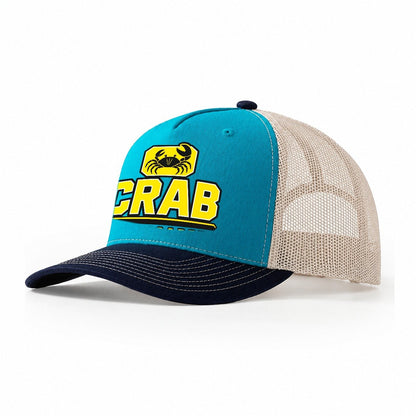Crab Side Loader Heavy Duty Trucker Hat – Teal Navy
