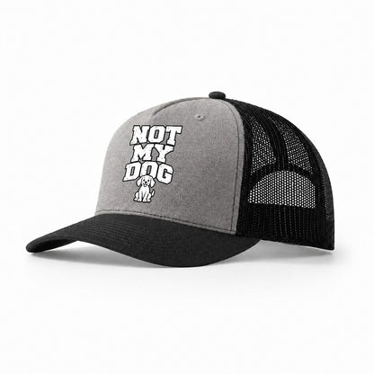 Not My Dog Trucker Hat – Grey Black