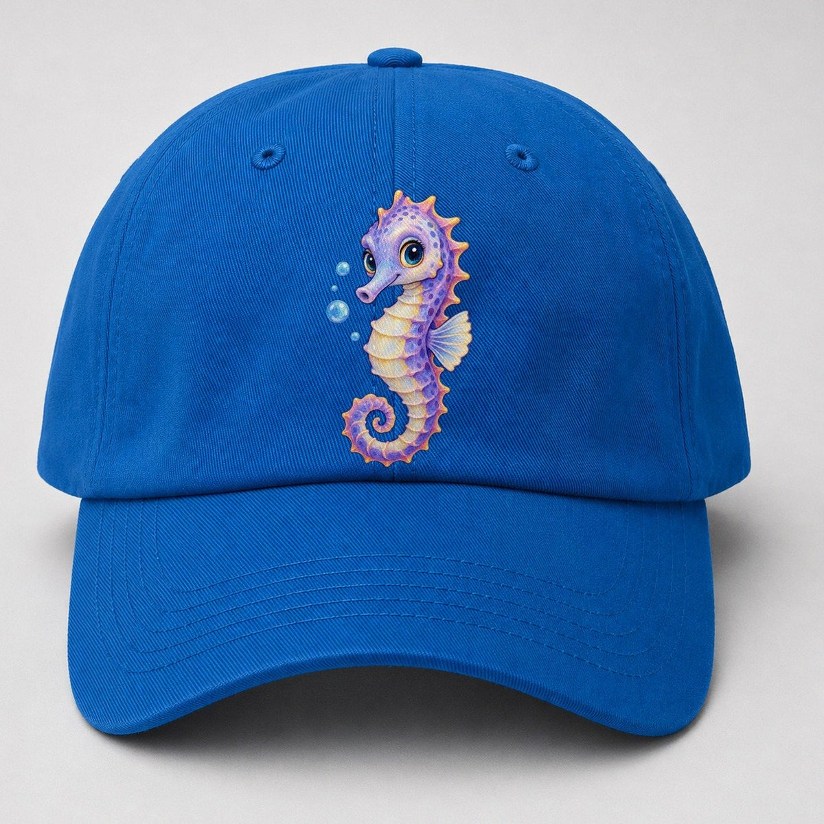 Seahorse Three Quarter Drift Sea Sprite Baseball Cap – Blue