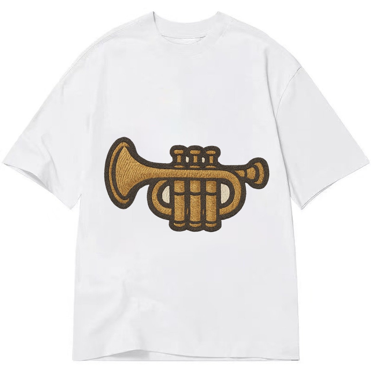 Trumpet Brass Trumpet With Valves And Mouthpiece Classic T-shirt – White