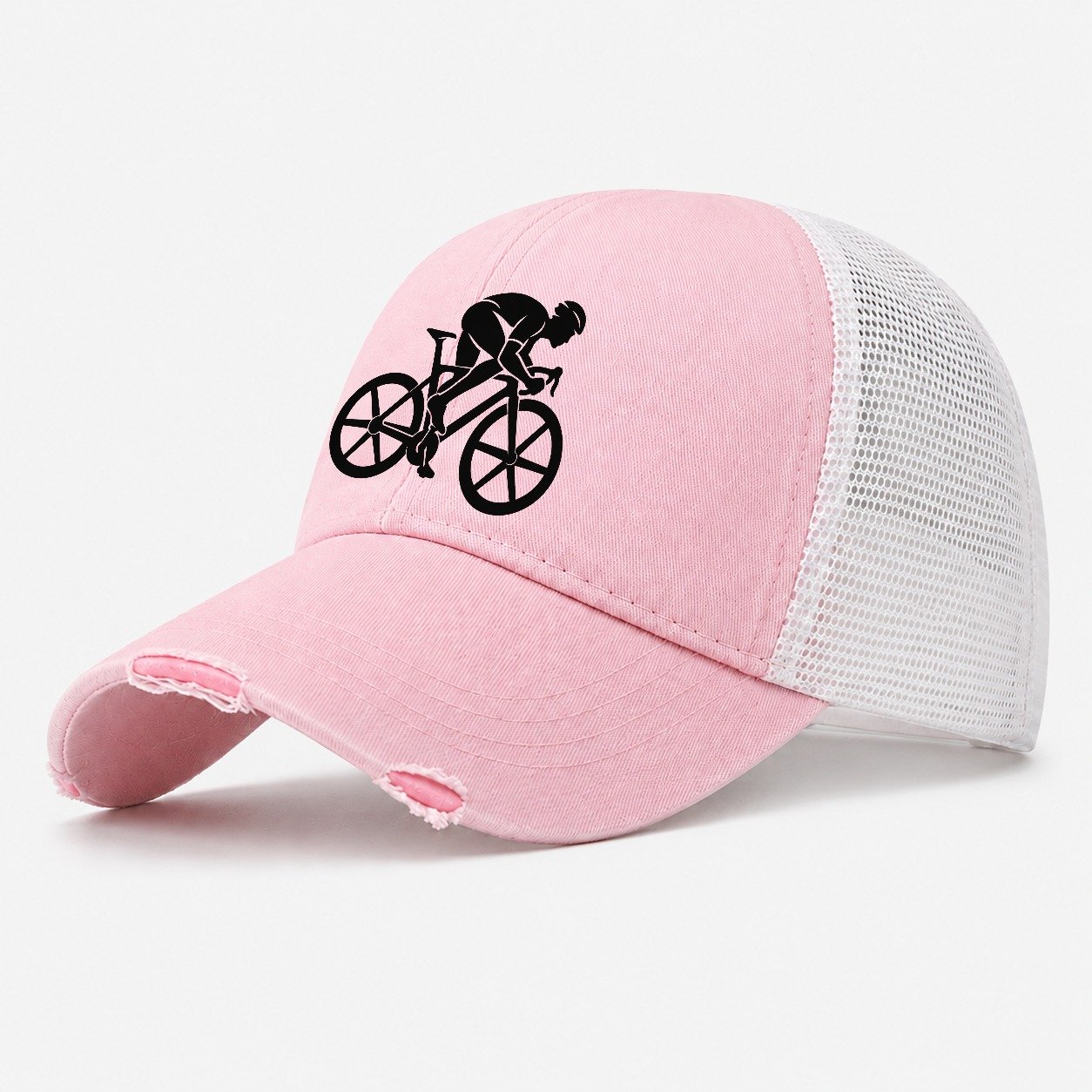 Breakaway Sprinter Cycling Life Washed Trucker Hat – Light Pink