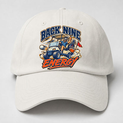 Back Nine Energy Golf Life Baseball Cap – Off White