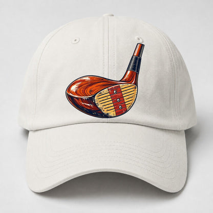 Vintage Club Head Golf Life Baseball Cap – Off White