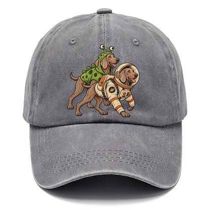 2 Weimaraners In Halloween Costumes Hdp 34 Parade Lineup Halloween Dog Parade Classic Cap – Urban Haze