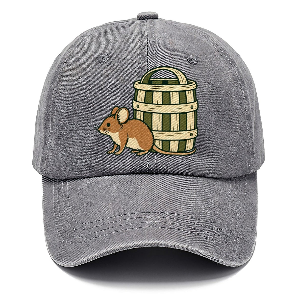 Field Mouse And Basket Foraging And Mycology Classic Cap – Urban Haze