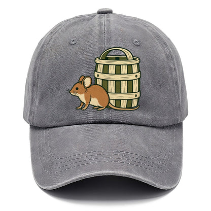 Field Mouse And Basket Foraging And Mycology Classic Cap – Urban Haze