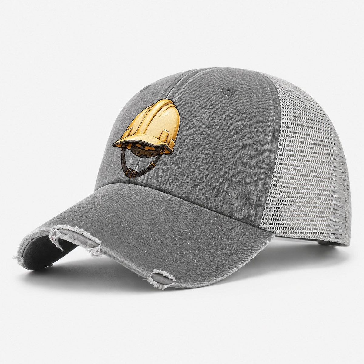 Hard Hat Heavy Duty Washed Trucker Hat – Grey