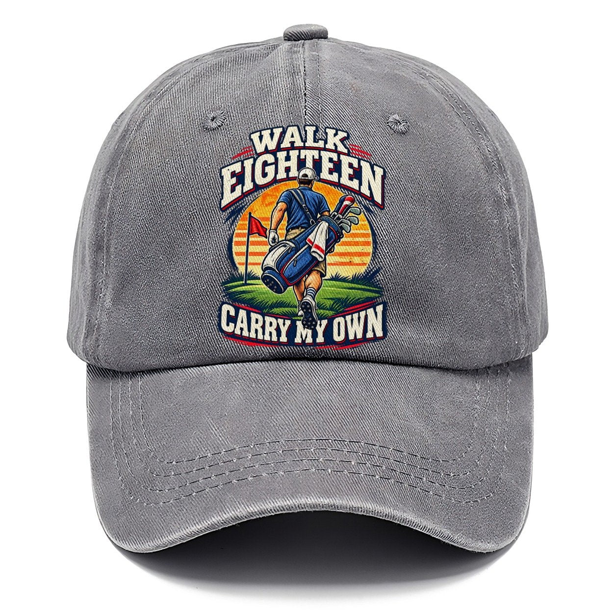 Walk Eighteen Carry My Own Golf Life Classic Cap – Urban Haze