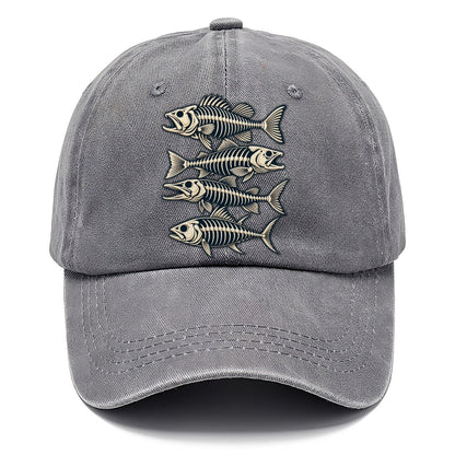 Fish Skeleton Minimal Fishing Elegant Classic Cap – Urban Haze