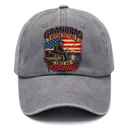 Grandpas Never Retire They Go Fishing Old Man Strong Classic Cap – Urban Haze