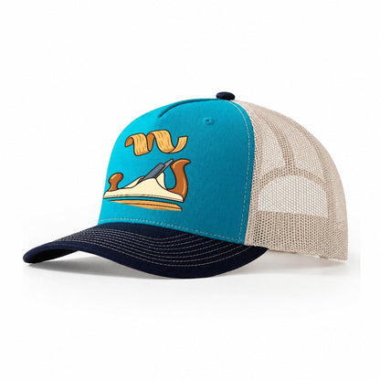 Bench Plane Profile Woodworking Trucker Hat – Teal Navy