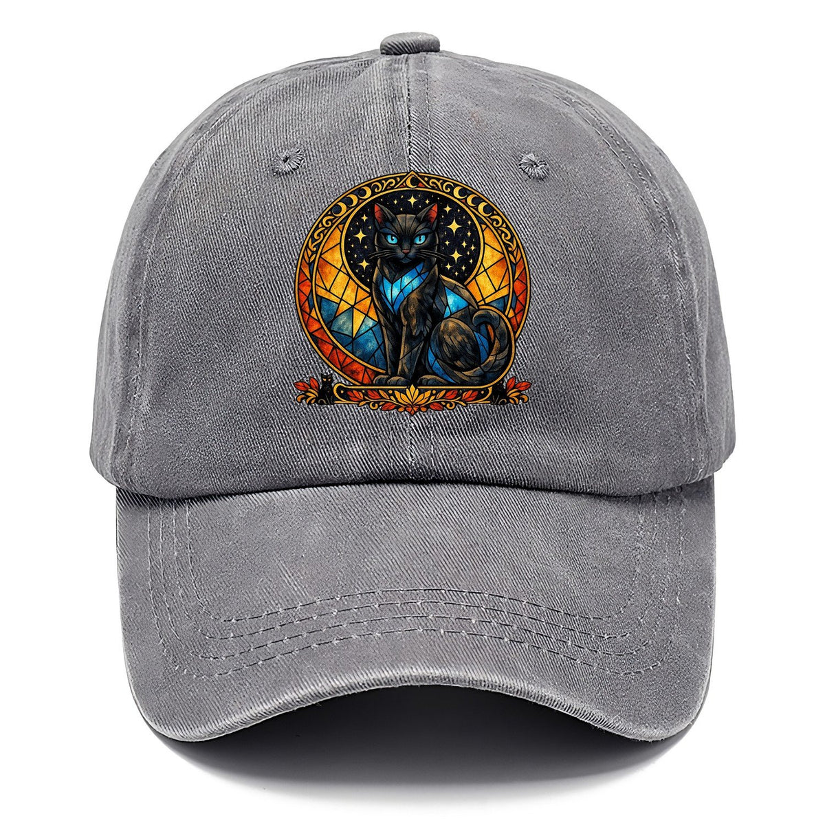 Stained Glass Black Cat Classic Cap – Urban Haze