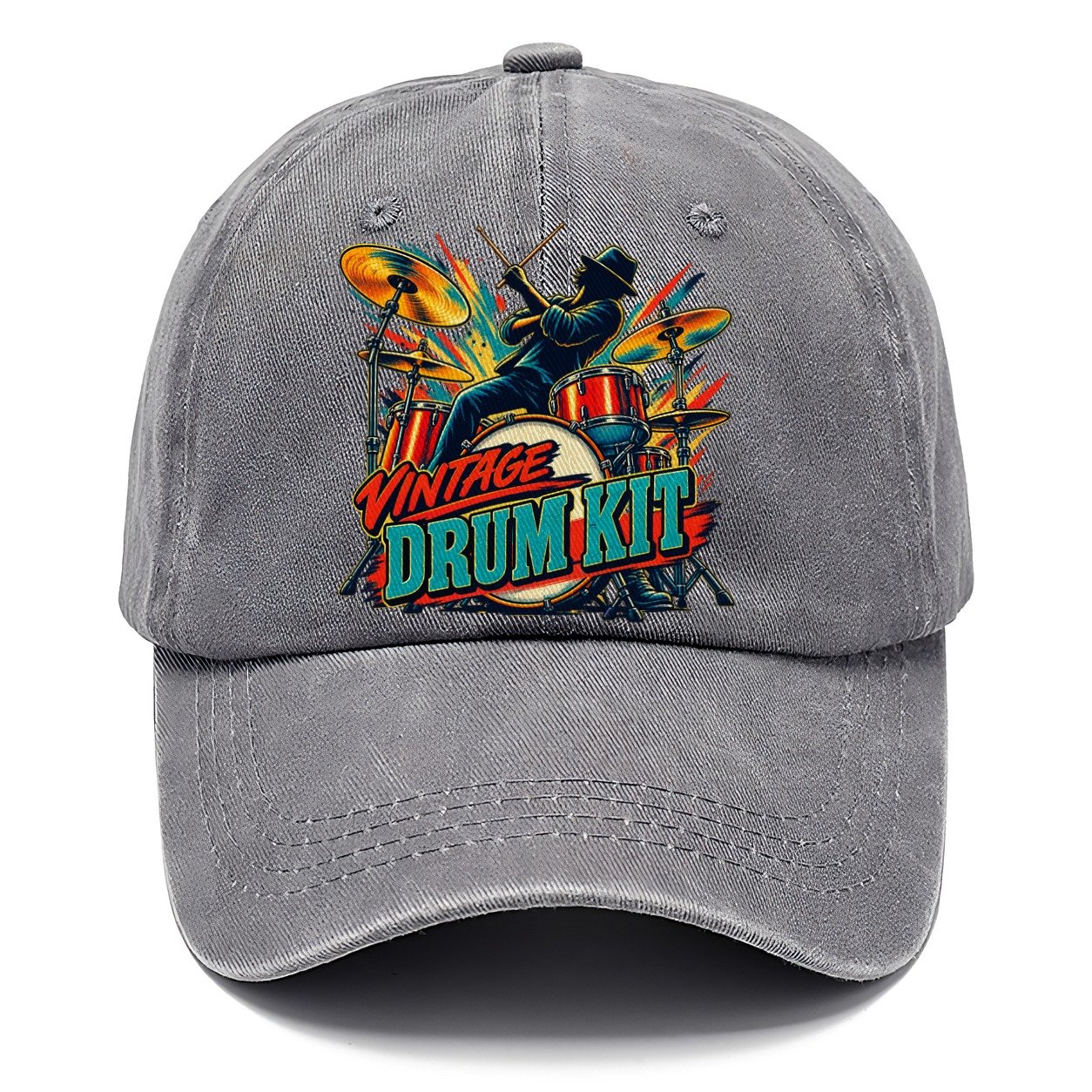 Vintage Drum Kit Music Instruments Classic Cap – Urban Haze