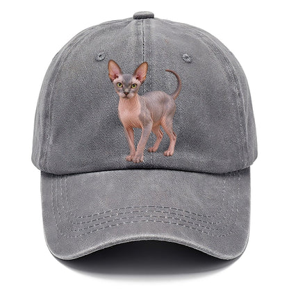 Sphynx Standing Three Quarter Realistic Cat Portrait Classic Cap – Urban Haze
