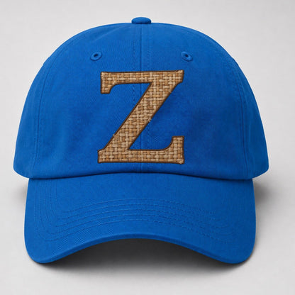 Woven Tweed Z Monogram Baseball Cap – Blue