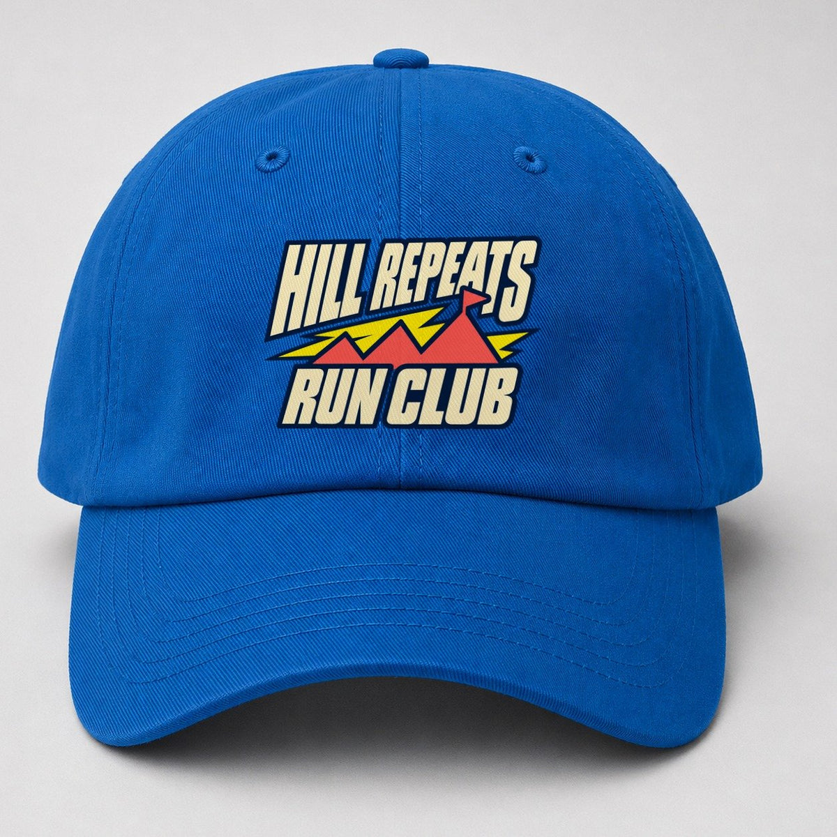 Hill Repeats Run Club 90S Running Clubs Baseball Cap – Blue