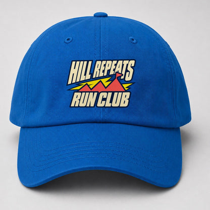 Hill Repeats Run Club 90S Running Clubs Baseball Cap – Blue