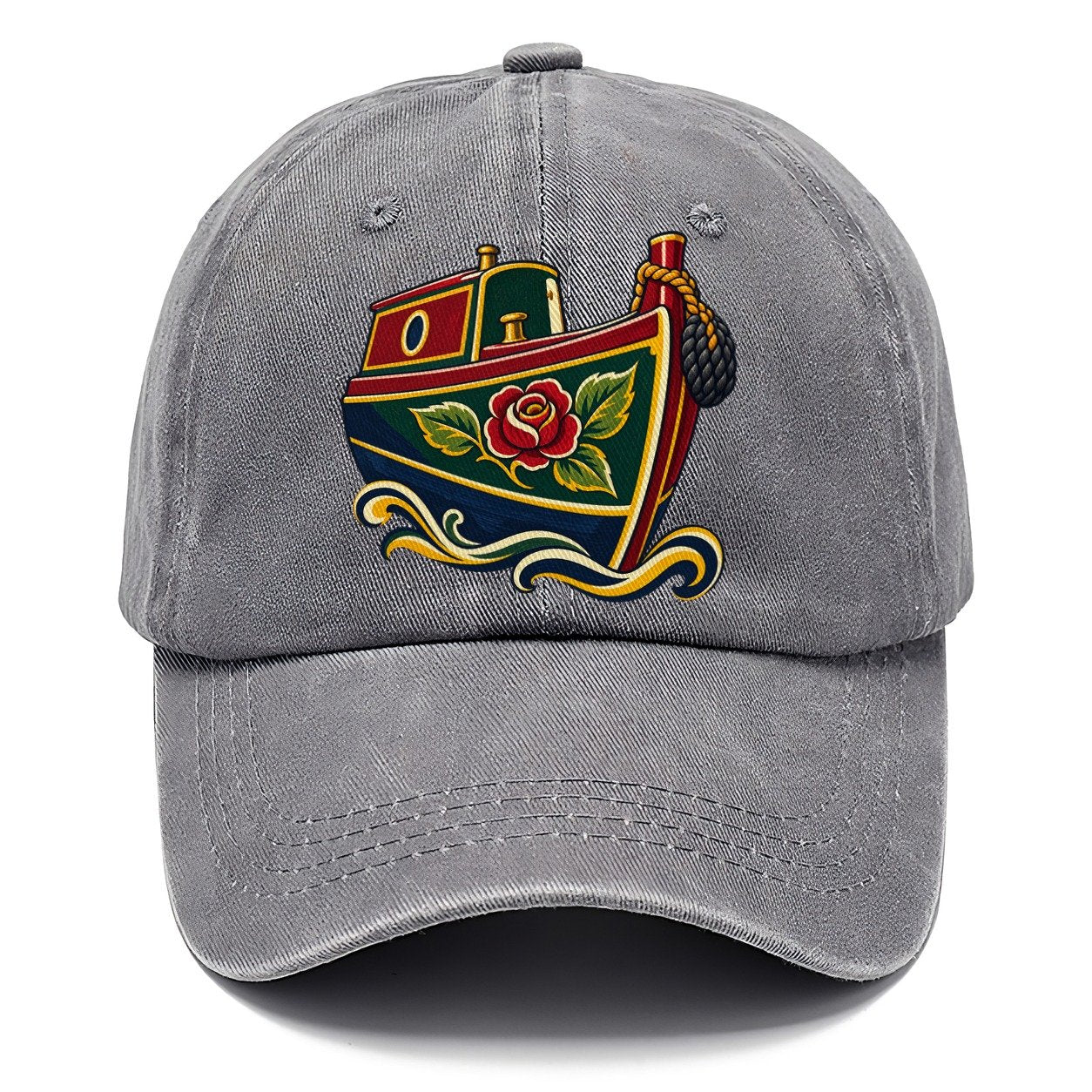 Canal Narrowboat Rose Painted Bow Uk Culture Heritage Classic Cap – Urban Haze