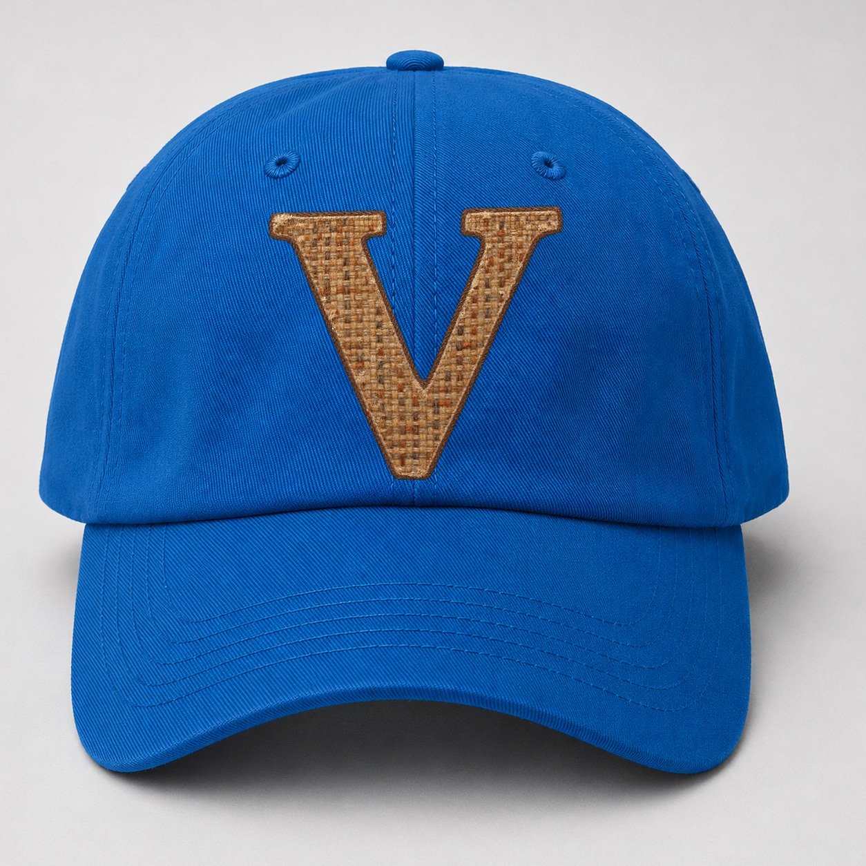 Woven Tweed V Monogram Baseball Cap – Blue